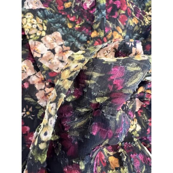 Amanda Uprichard Revolve Hera Floral deep V Romantic Thong Bodysuit Sz XL - Picture 12 of 12